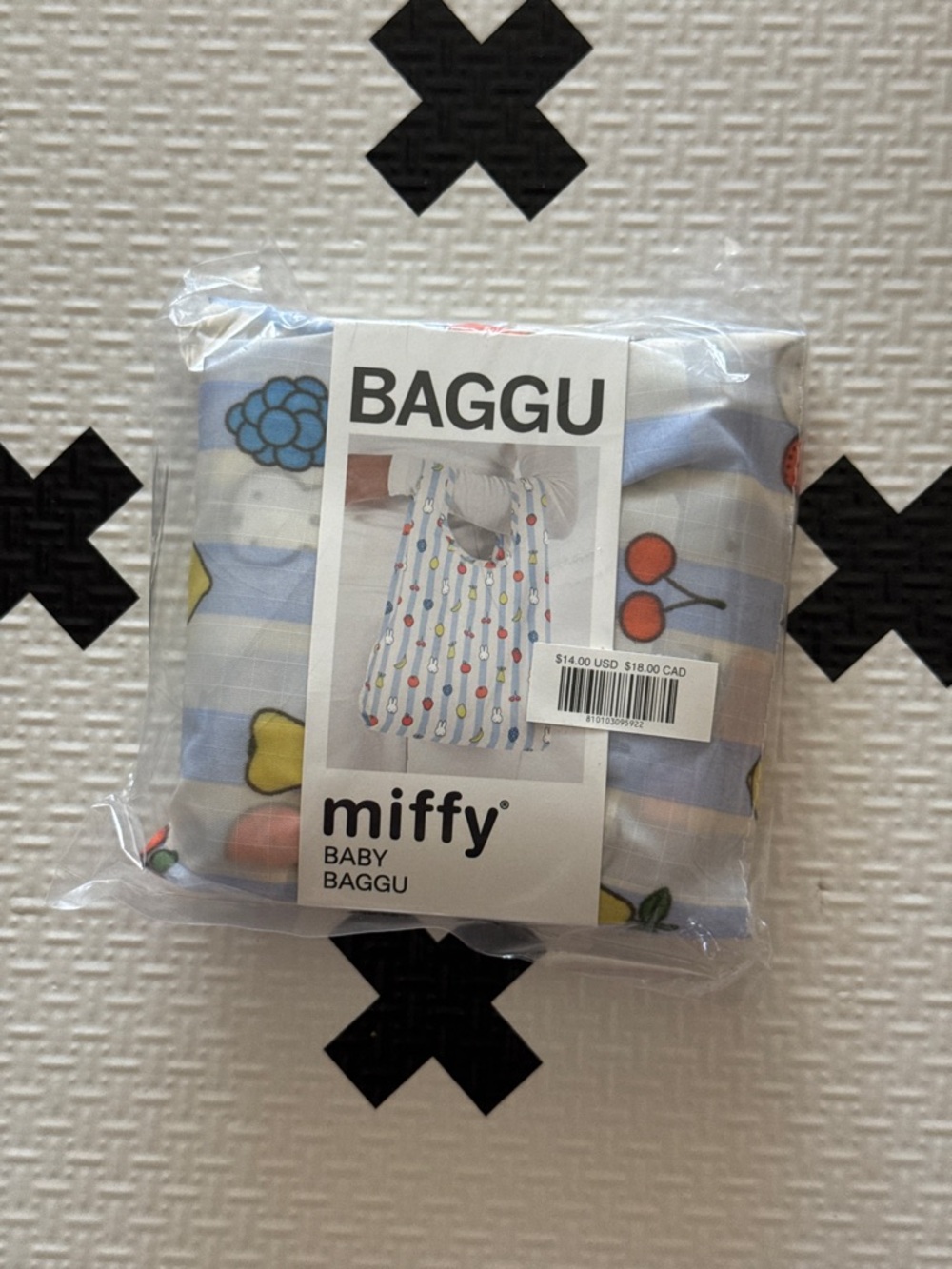 BAGGU & Miffy UO Exclusive Standard Reusable Tote Bag - blue stripe NWT